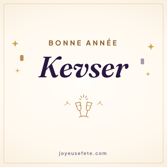 Image carrée « Bonne année Kevser » pour WhatsApp