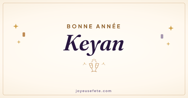Image « Bonne année Keyan » au format large