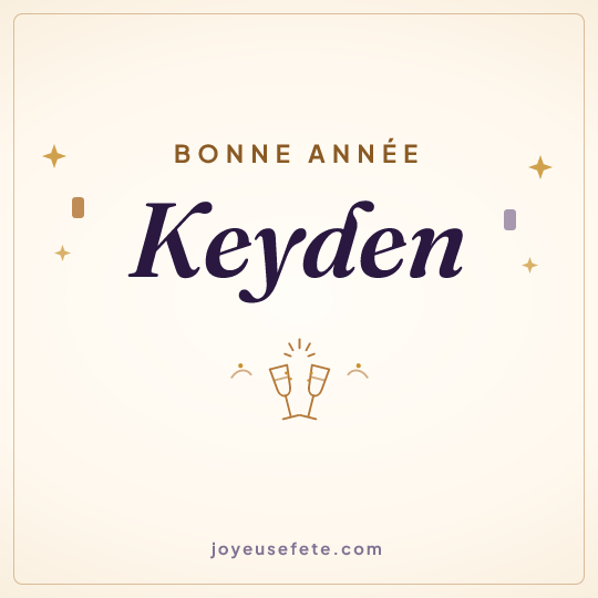 Image carrée « Bonne année Keyden » pour WhatsApp