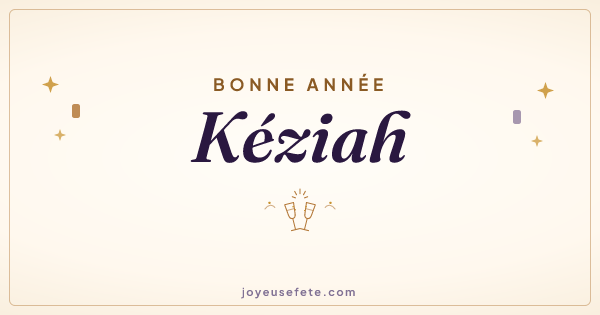 Image « Bonne année Kéziah » au format large