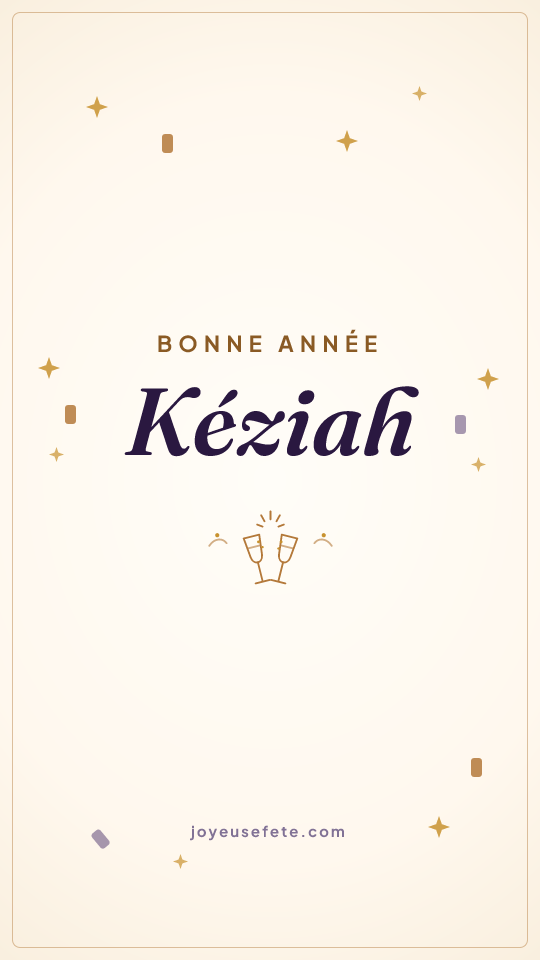 Image « Bonne année Kéziah » au format story
