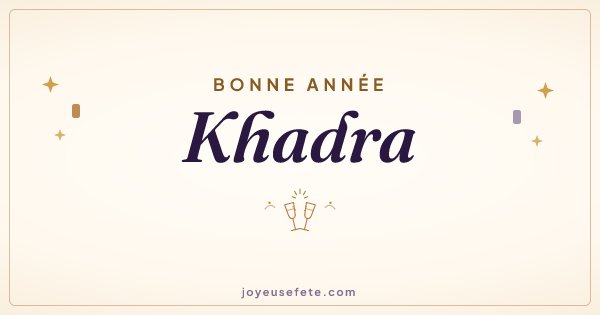 Image « Bonne année Khadra » au format large