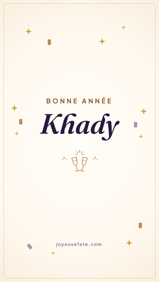Image « Bonne année Khady » au format story