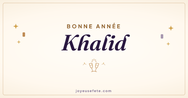Image « Bonne année Khalid » au format large