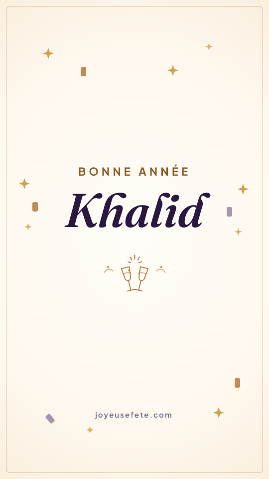 Image « Bonne année Khalid » au format story