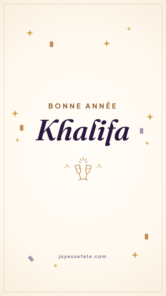 Image « Bonne année Khalifa » au format story