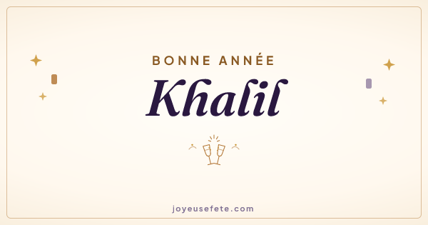 Image « Bonne année Khalil » au format large