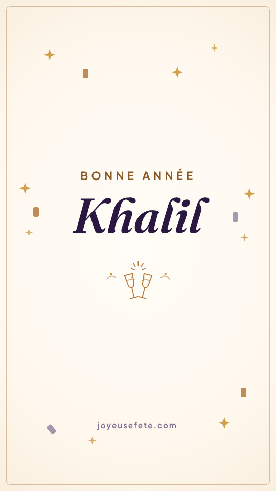 Image « Bonne année Khalil » au format story