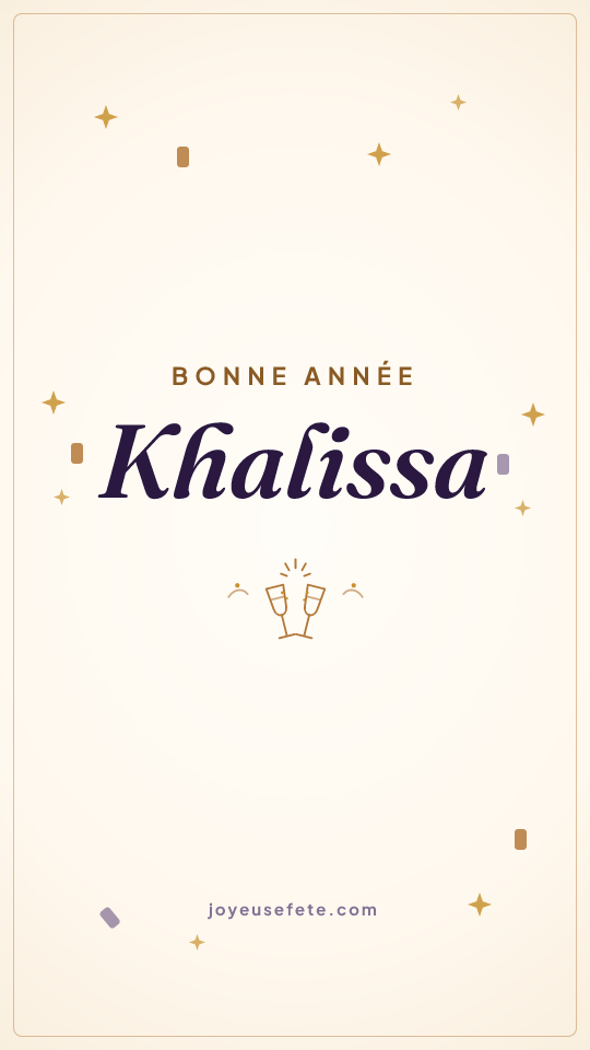 Image « Bonne année Khalissa » au format story