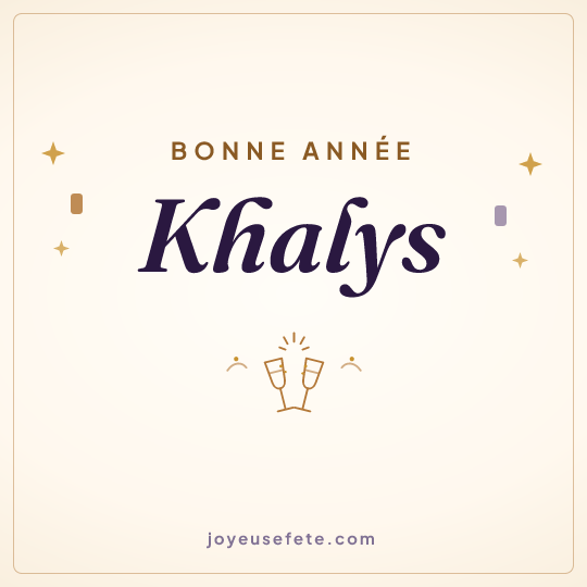Image carrée « Bonne année Khalys » pour WhatsApp