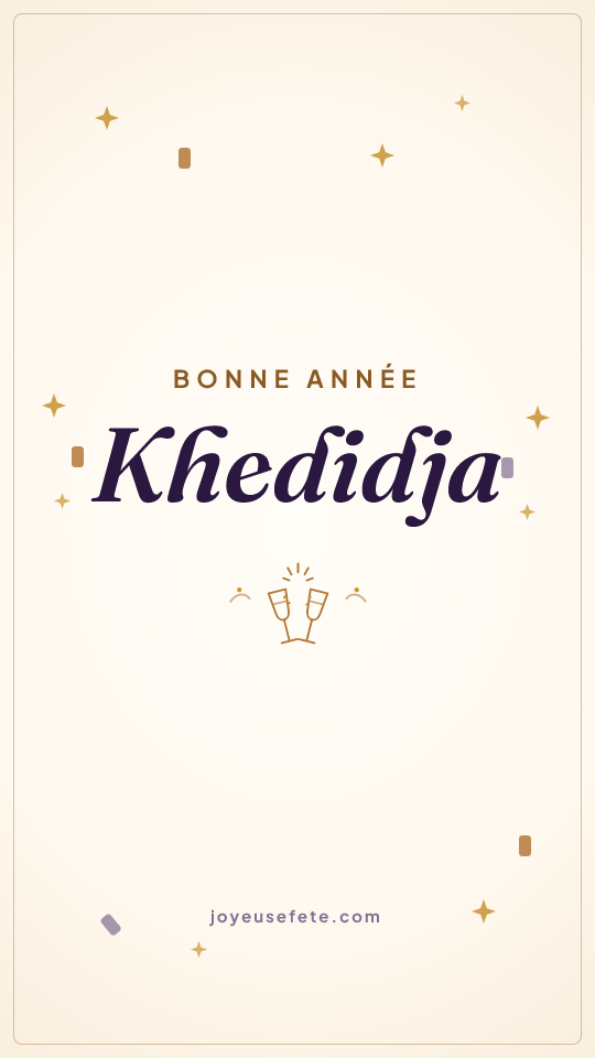 Image « Bonne année Khedidja » au format story