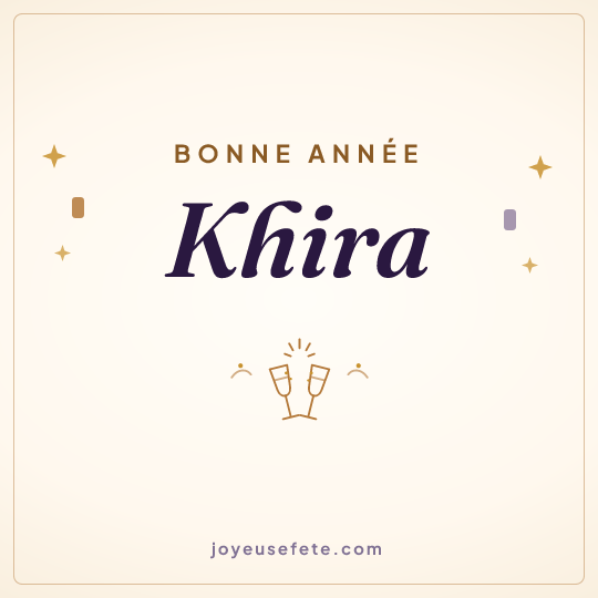 Image carrée « Bonne année Khira » pour WhatsApp