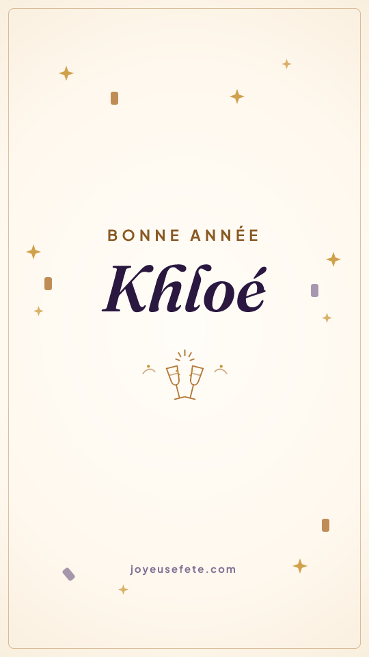 Image « Bonne année Khloé » au format story