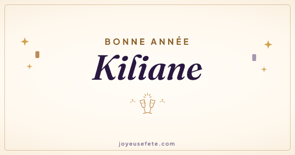 Image « Bonne année Kiliane » au format large