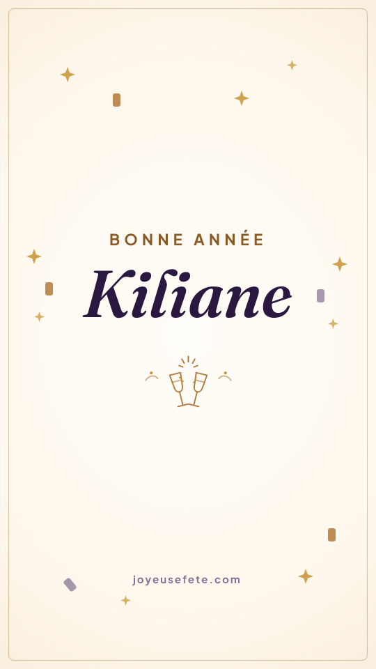 Image « Bonne année Kiliane » au format story