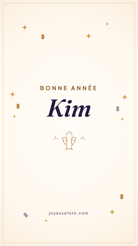 Image « Bonne année Kim » au format story