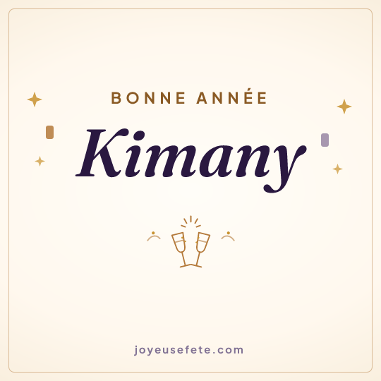 Image carrée « Bonne année Kimany » pour WhatsApp