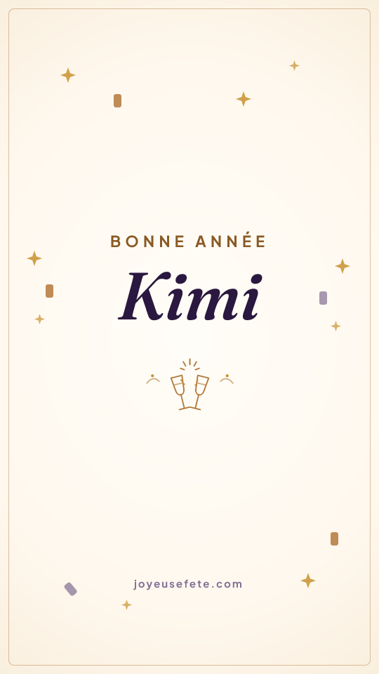 Image « Bonne année Kimi » au format story