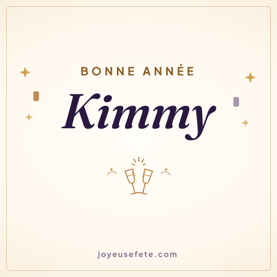 Image carrée « Bonne année Kimmy » pour WhatsApp
