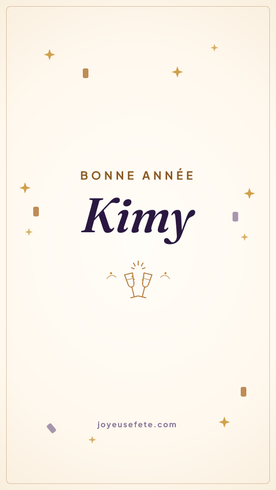 Image « Bonne année Kimy » au format story