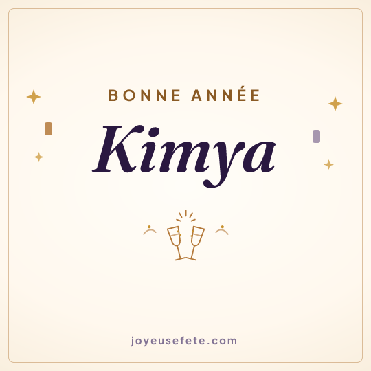 Image carrée « Bonne année Kimya » pour WhatsApp