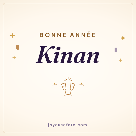 Image carrée « Bonne année Kinan » pour WhatsApp
