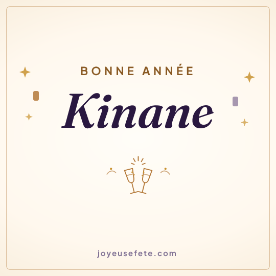 Image carrée « Bonne année Kinane » pour WhatsApp