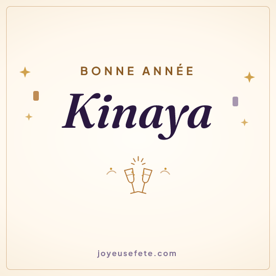 Image carrée « Bonne année Kinaya » pour WhatsApp
