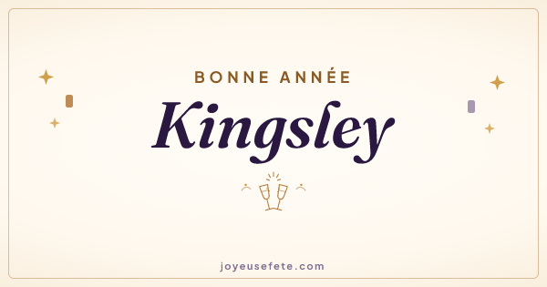 Image « Bonne année Kingsley » au format large