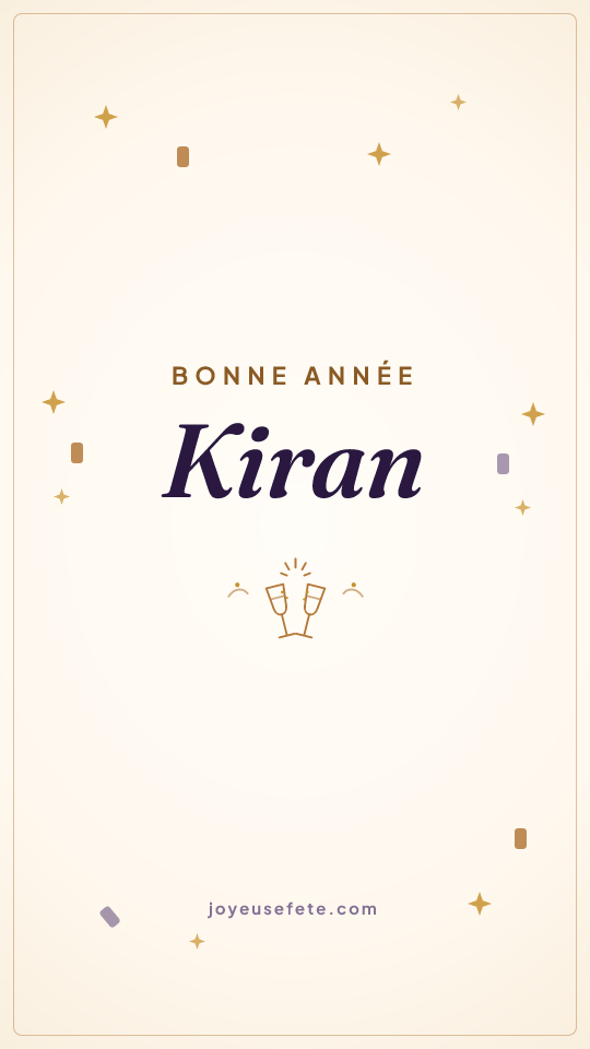 Image « Bonne année Kiran » au format story