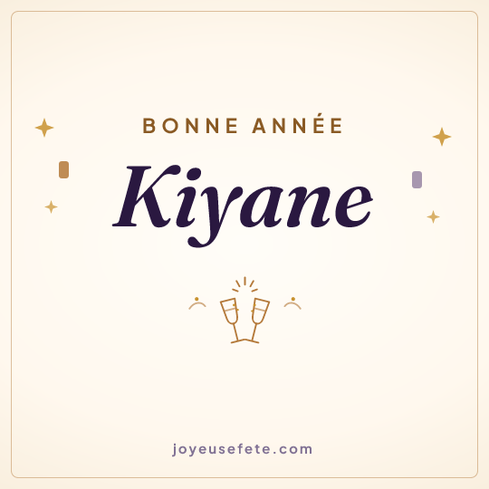 Image carrée « Bonne année Kiyane » pour WhatsApp