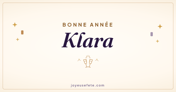 Image « Bonne année Klara » au format large
