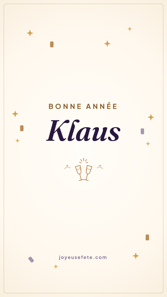 Image « Bonne année Klaus » au format story