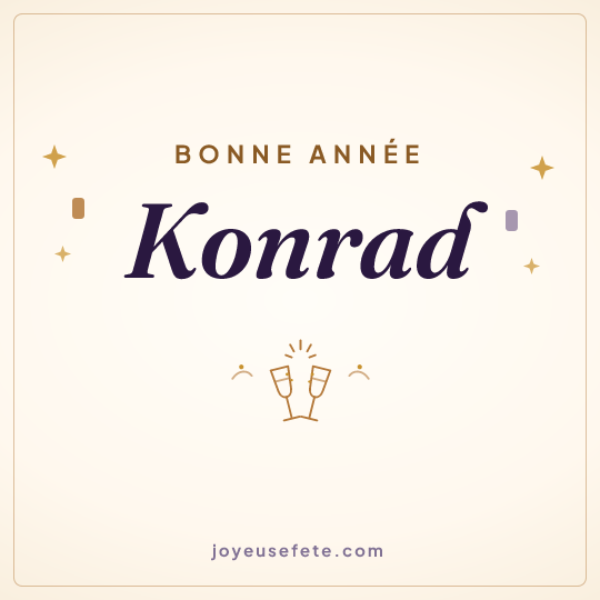 Image carrée « Bonne année Konrad » pour WhatsApp