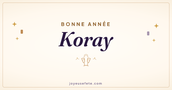Image « Bonne année Koray » au format large