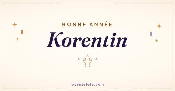 Image « Bonne année Korentin » au format large
