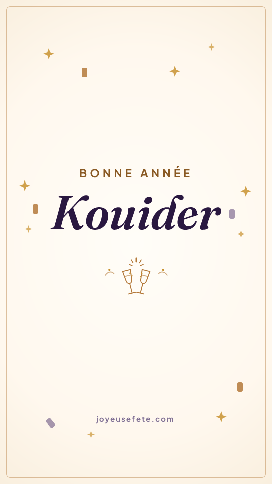 Image « Bonne année Kouider » au format story