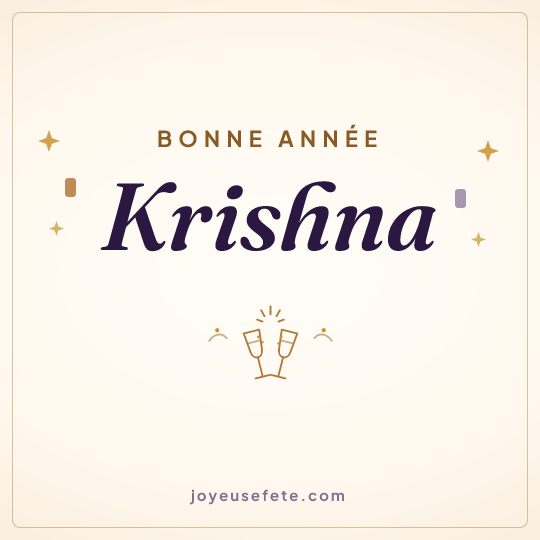 Image carrée « Bonne année Krishna » pour WhatsApp