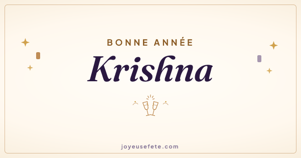 Image « Bonne année Krishna » au format large