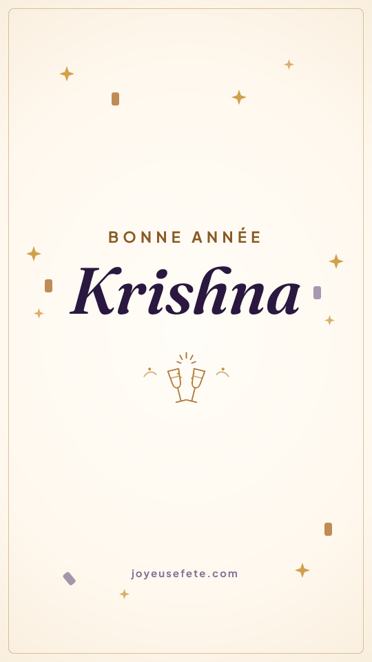 Image « Bonne année Krishna » au format story