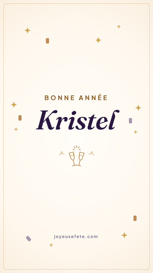 Image « Bonne année Kristel » au format story
