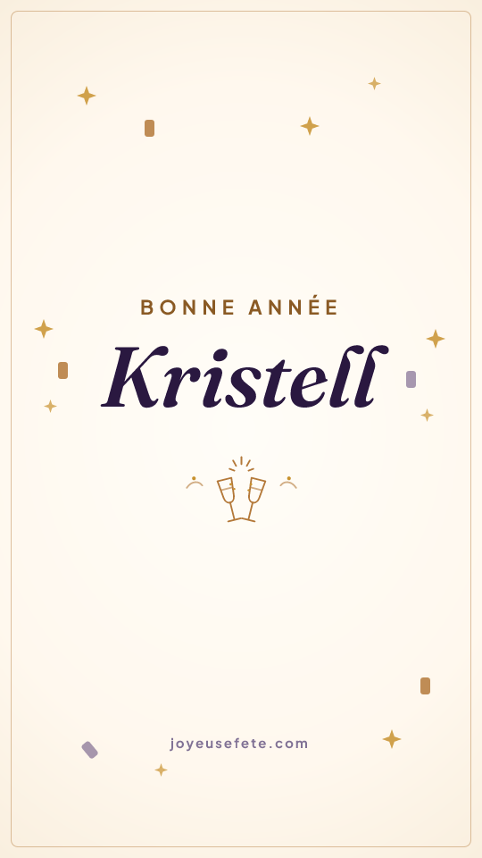 Image « Bonne année Kristell » au format story