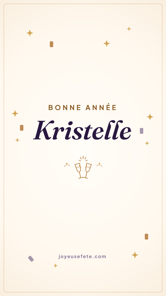 Image « Bonne année Kristelle » au format story