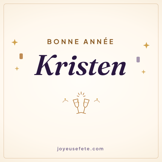 Image carrée « Bonne année Kristen » pour WhatsApp