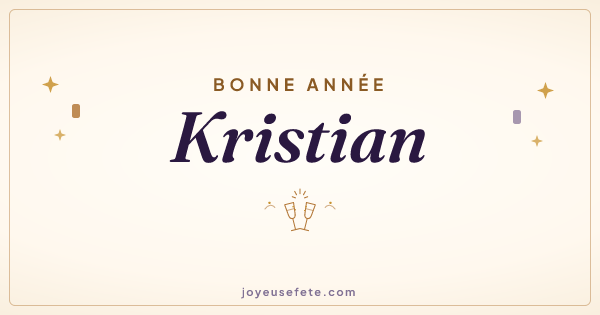 Image « Bonne année Kristian » au format large