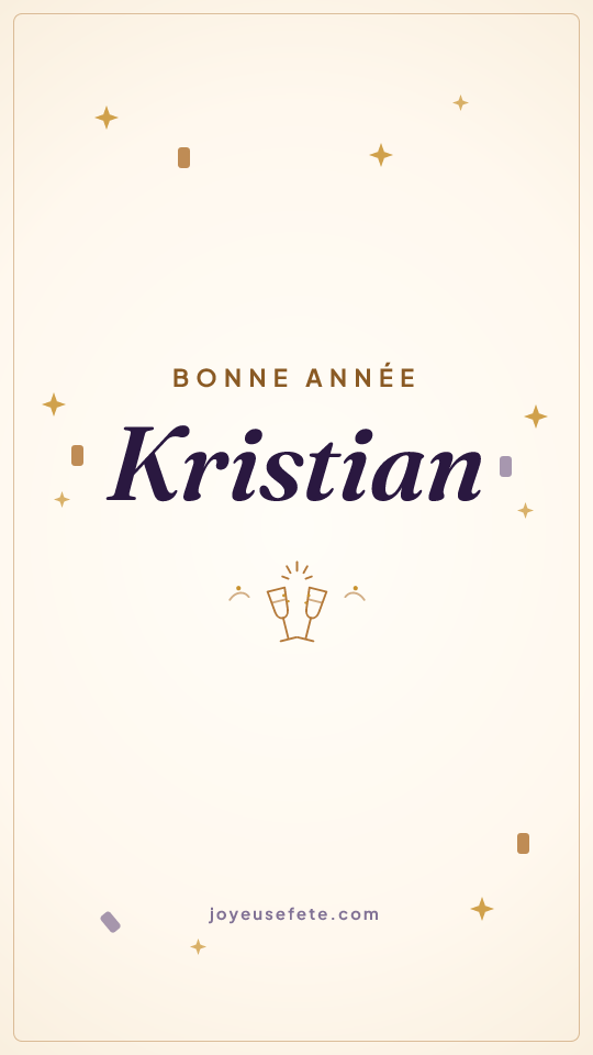 Image « Bonne année Kristian » au format story
