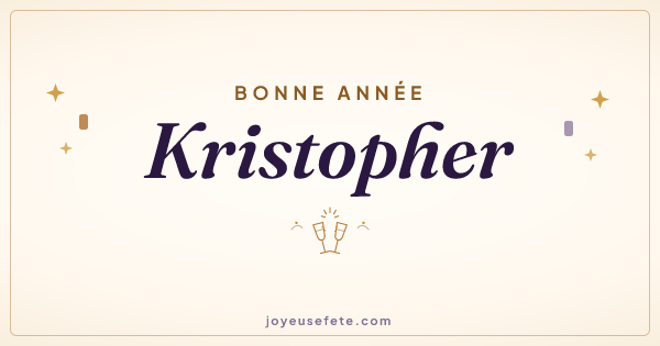 Image « Bonne année Kristopher » au format large
