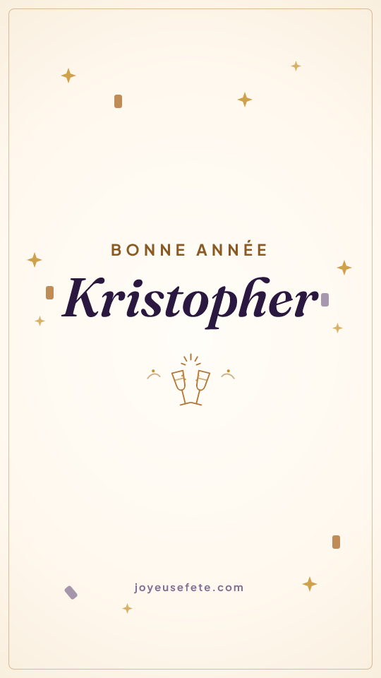 Image « Bonne année Kristopher » au format story