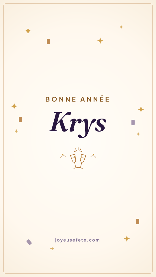 Image « Bonne année Krys » au format story