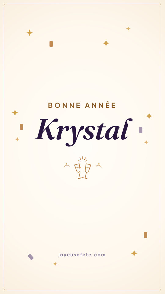 Image « Bonne année Krystal » au format story